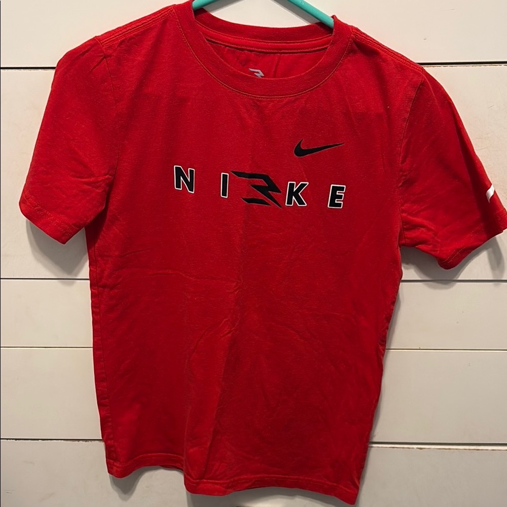 Nike Bold Red Tee with Black Logo